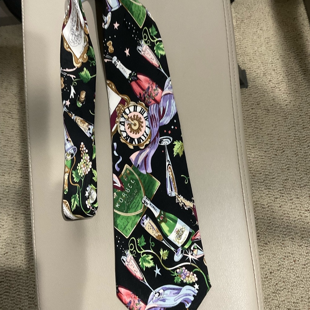 Nicole Miller New Years Silk Tie